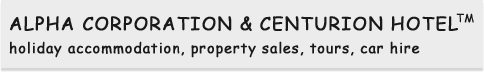 Alpha Corporation & Centurion Hotel, Estate Agency Logo
